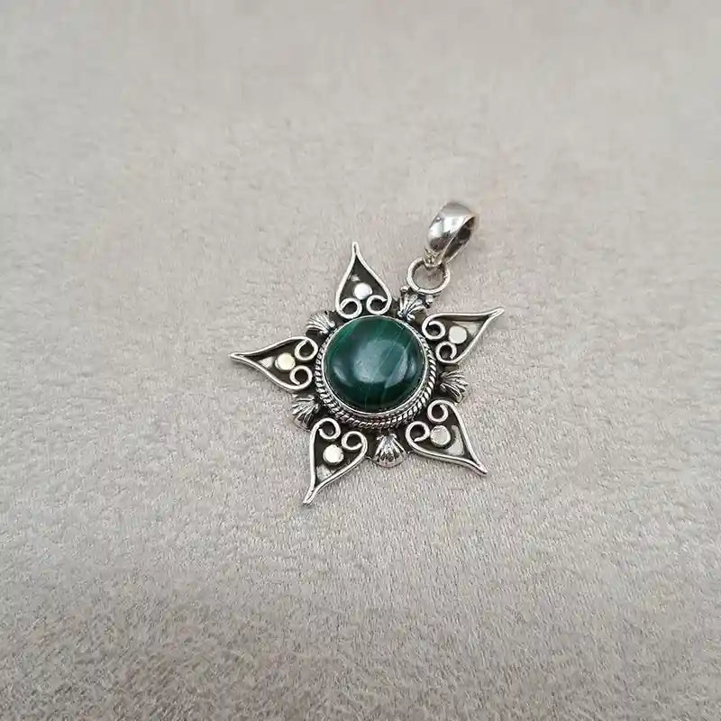 Pendentif malachite "PI1299.M"