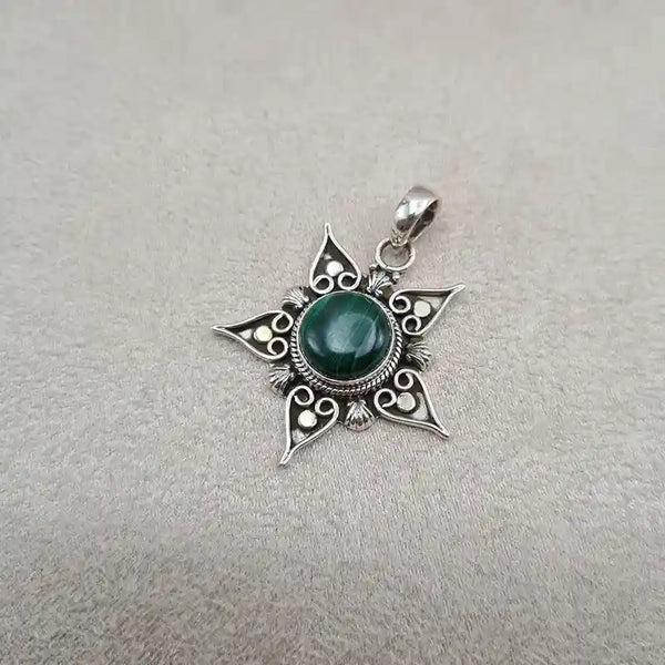 Pendentif malachite "PI1299.M"