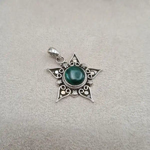 Pendentif malachite "PI1299.M"