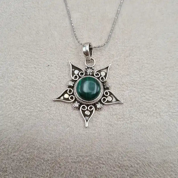 Pendentif malachite "PI1299.M"