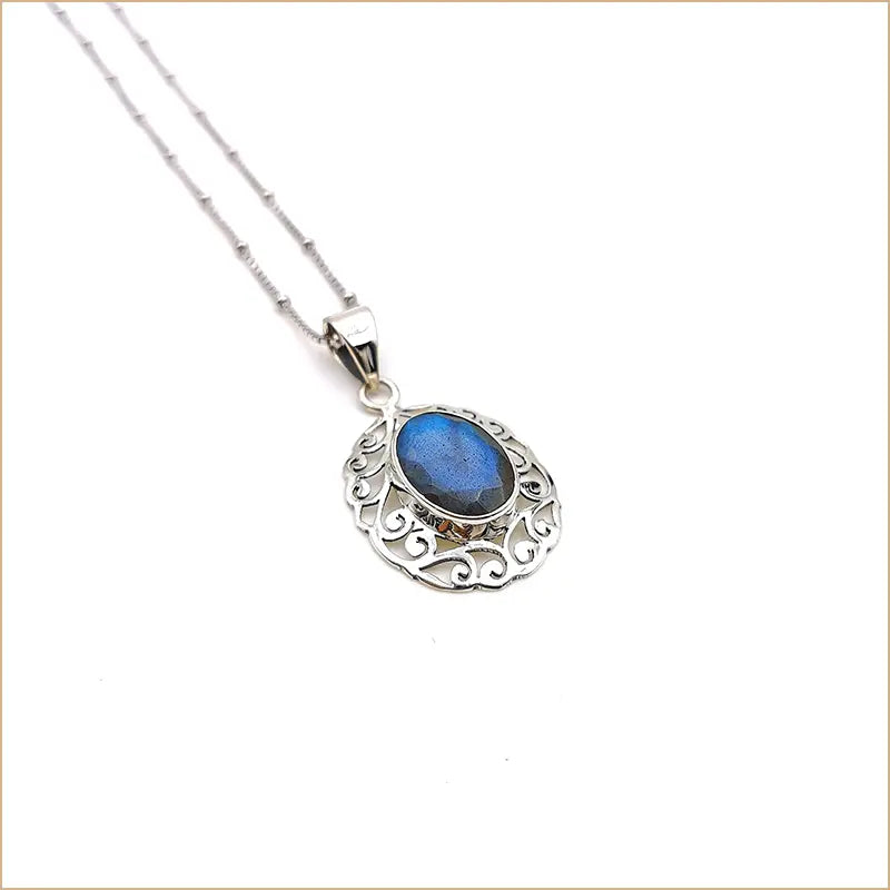 Pendentif labradorite ciselé "PI1020.L"