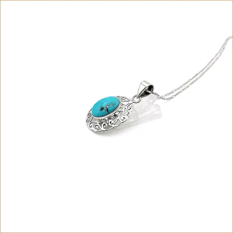 Pendentif turquoise ciselé "PI1021.Y"