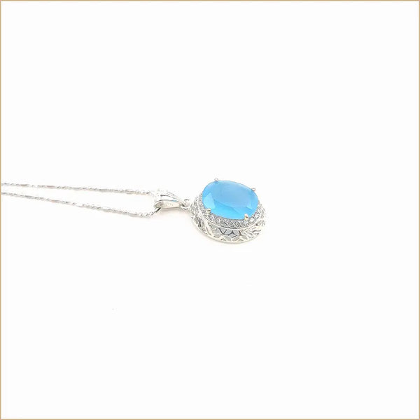 Pendentif calcédoine zirkonium "PI1022.B"