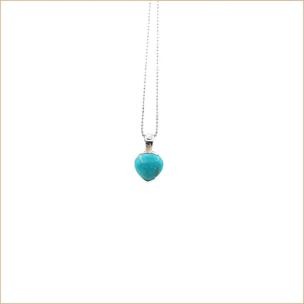 Pendentif turquoise coeur "PI1030.Y"
