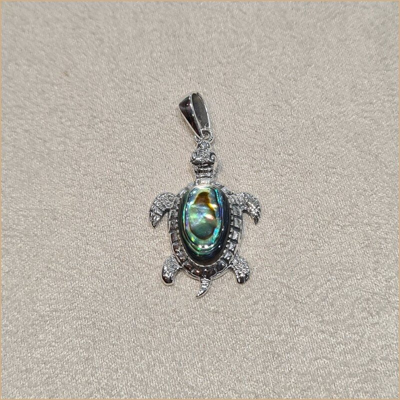 Pendentif tortue en nacre abalone "PN1022.A"