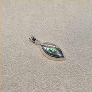 Pendentif marquise en nacre abalone "PN1031.A"