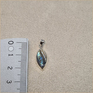 Pendentif marquise en nacre abalone "PN1031.A"