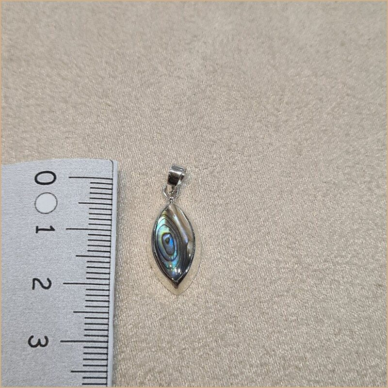 Pendentif marquise en nacre abalone "PN1031.A"