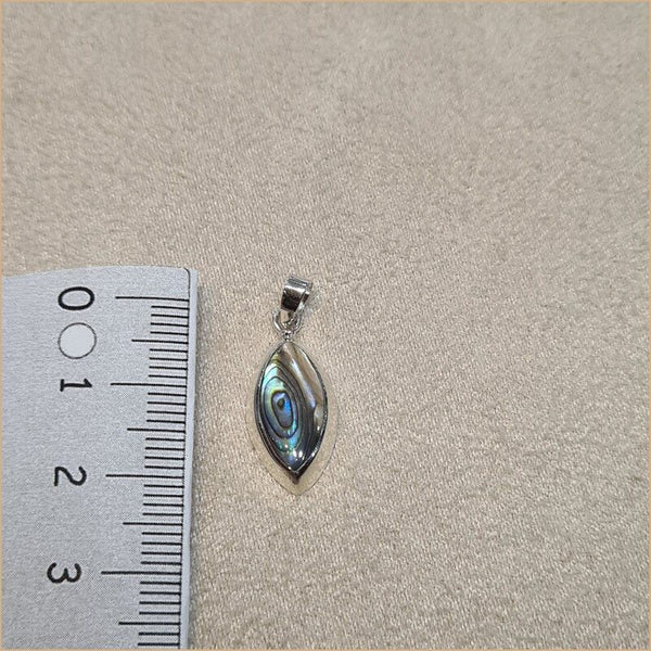 Pendentif marquise en nacre abalone "PN1031.A"