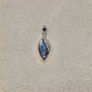 Pendentif marquise en nacre abalone "PN1031.A"