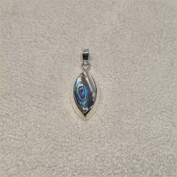 Pendentif marquise en nacre abalone "PN1031.A"