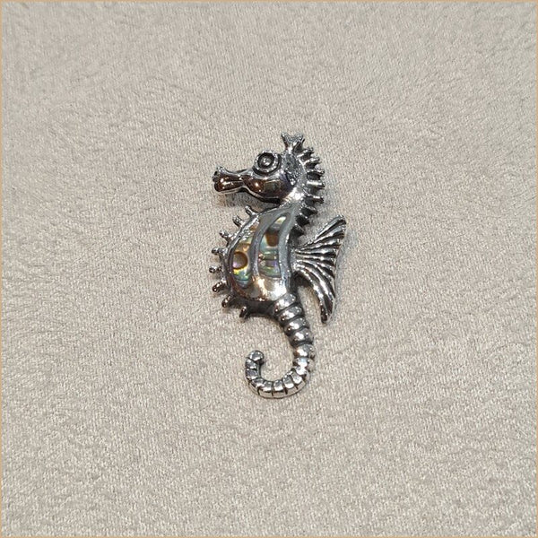 Pendentif hippocampe en nacre abalone "PN1038.A"