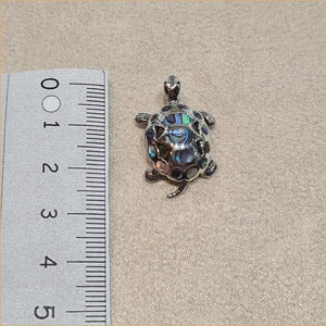 Pendentif tortue en nacre abalone "PN1044.A"
