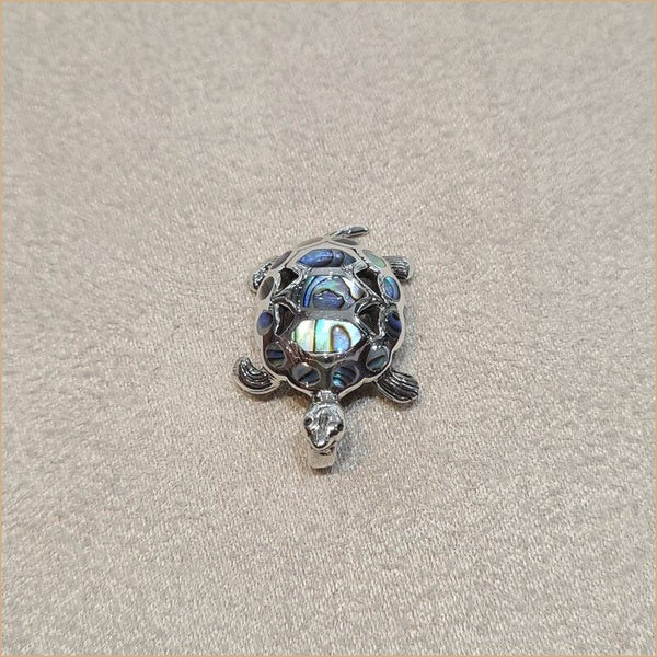 Pendentif tortue en nacre abalone "PN1044.A"