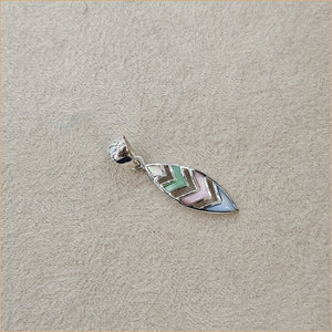 Pendentif plume géométrique en multicolore "PN1101.M"