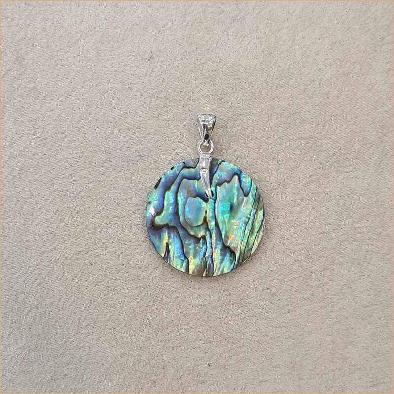 Pendentif Om (ou Aum ॐ) en abalone "PN1102.A"