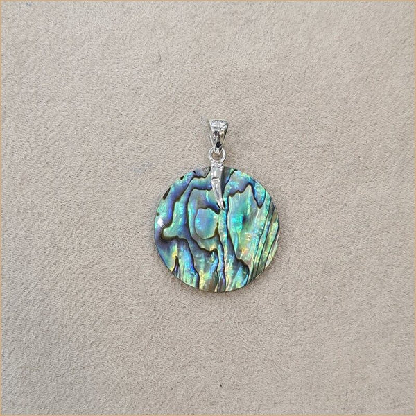 Pendentif Om (ou Aum ॐ) en abalone "PN1102.A"