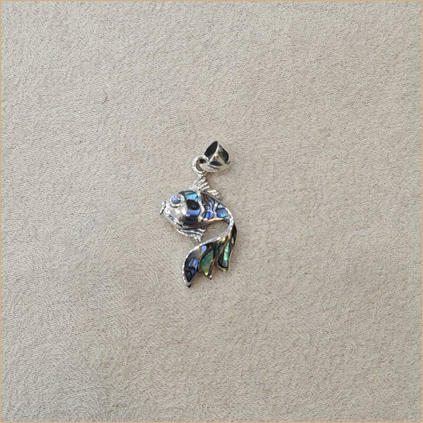 Pendentif poisson en abalone “PN1104.A”