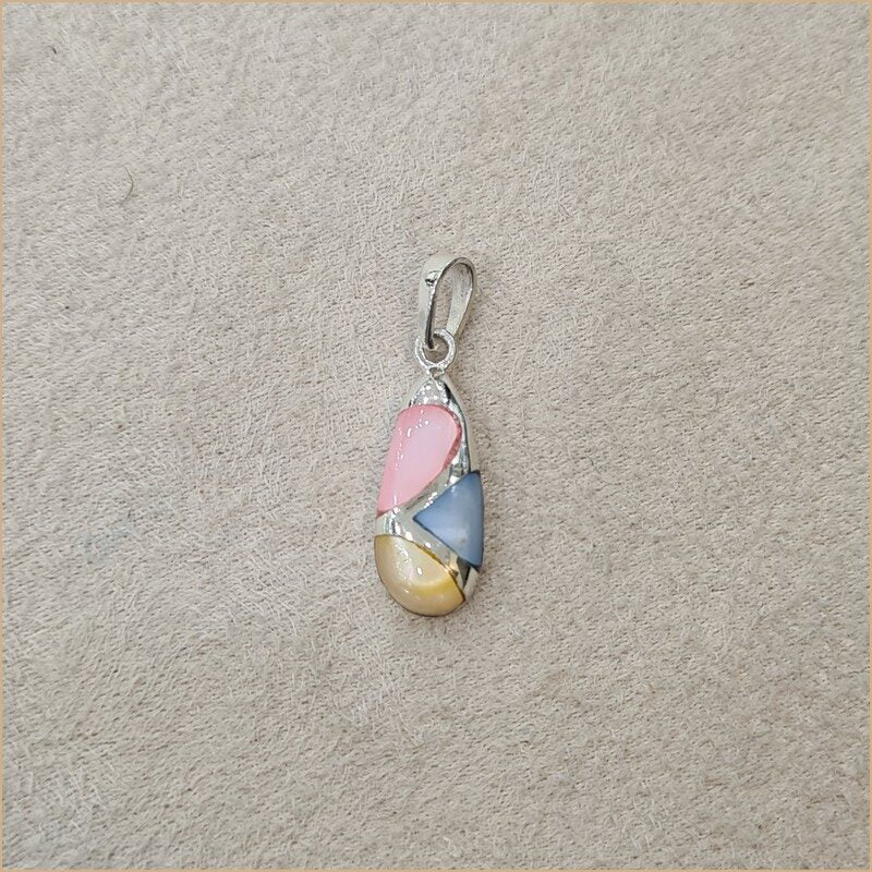 Pendentif goutte en nacre multicolore "PN1110.M"