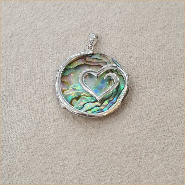Pendentif recto verso en abalone "PN1112.A"