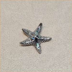 Pendentif étoile de mer en nacre abalone "PN434.A"