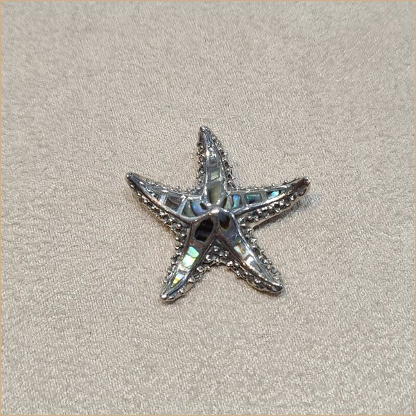 Pendentif étoile de mer en nacre abalone "PN434.A"