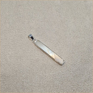 Pendentif bâtonnet en nacre blanche "PN436.W"