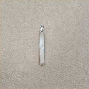 Pendentif bâtonnet en nacre blanche "PN436.W"