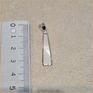 Pendentif en nacre blanche "PN442.W"