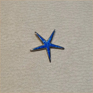 Pendentif étoile de mer opaline bleue "PO182.B"
