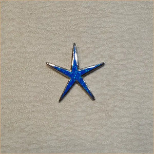 Pendentif étoile de mer opaline bleue "PO182.B"