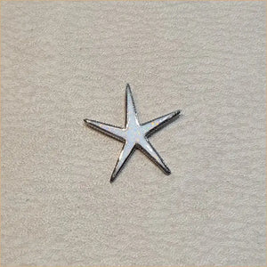 Pendentif étoile de mer opaline blanche "PO182.W"