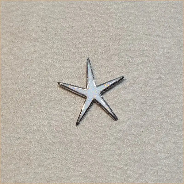 Pendentif étoile de mer opaline blanche "PO182.W"