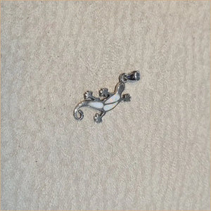 Pendentif mabouya opaline blanche "PO190.W"