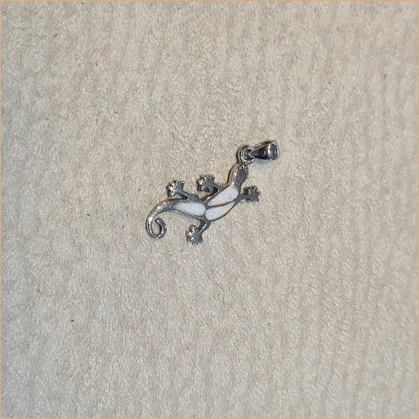 Pendentif mabouya opaline blanche "PO190.W"