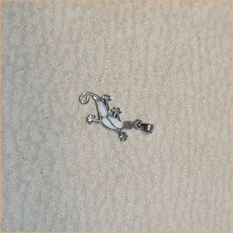 Pendentif mabouya opaline blanche "PO190.W"