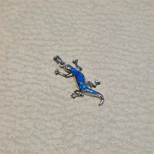 Pendentif mabouya opaline bleue "PO191.B"
