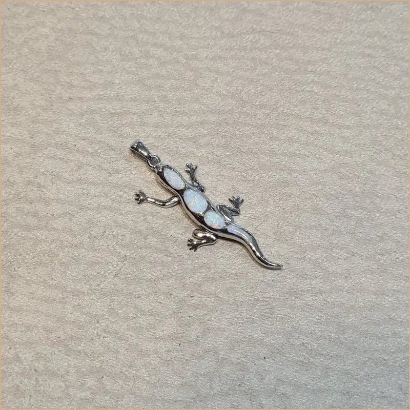 Pendentif mabouya opaline blanche "PO191.W"