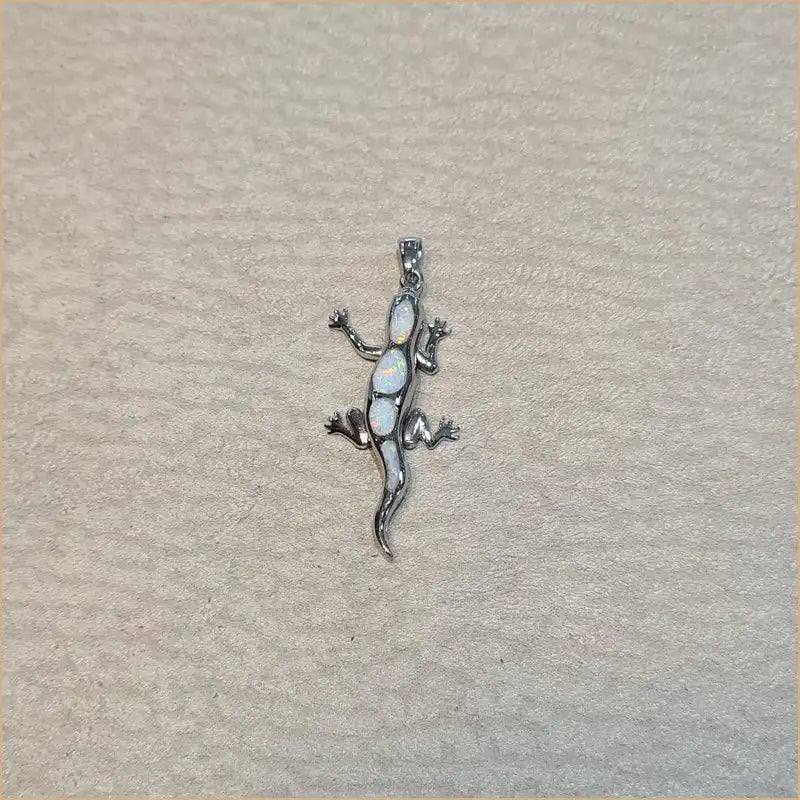 Pendentif mabouya opaline blanche "PO191.W"