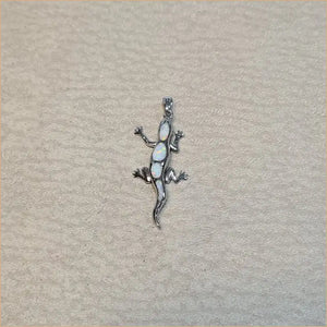 Pendentif mabouya opaline blanche "PO191.W"