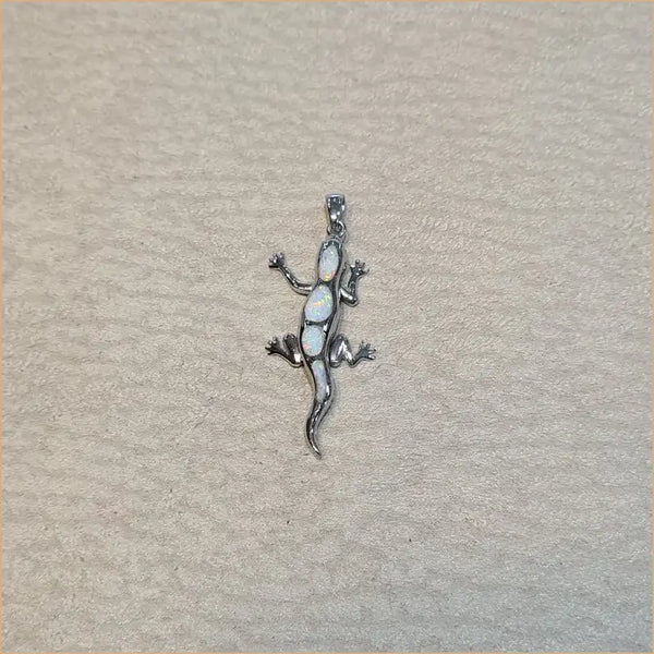 Pendentif mabouya opaline blanche "PO191.W"