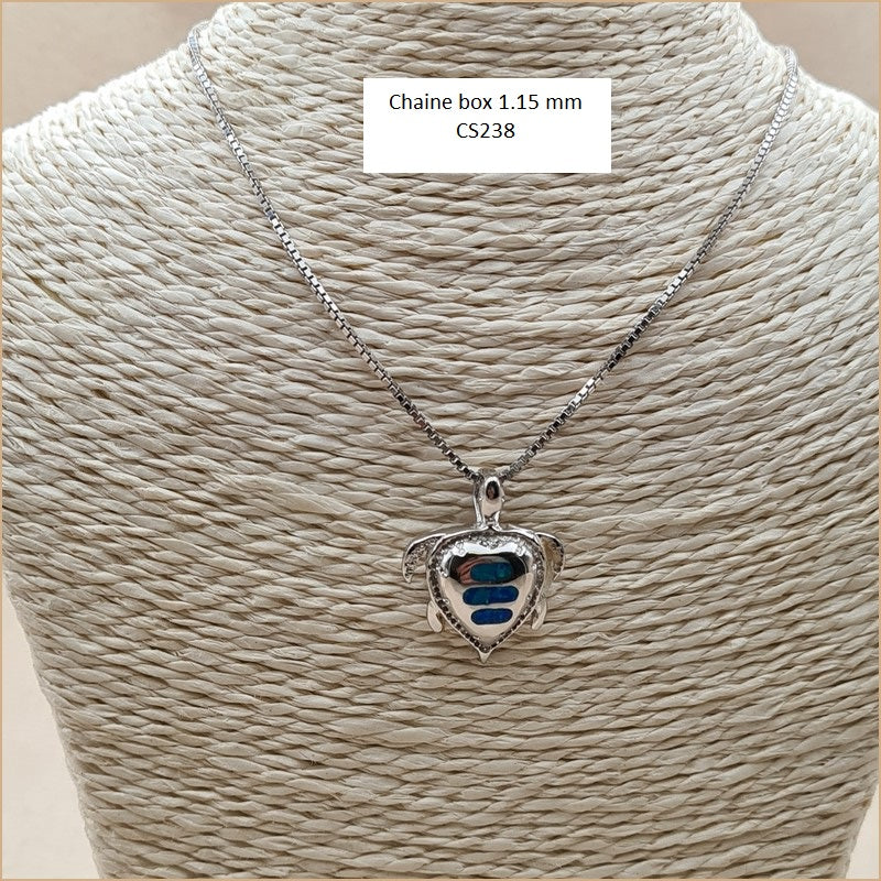 Pendentif tortue opaline bleue "POT32.B"