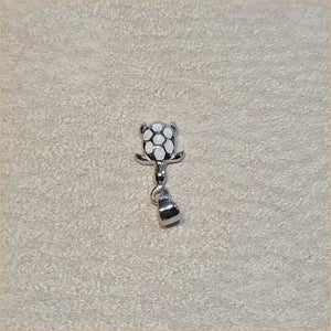 Pendentif tortue opaline blanche "POT39.W"