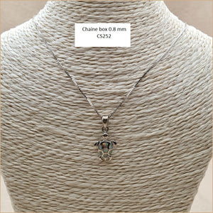 Pendentif tortue opaline blanche "POT44.W"