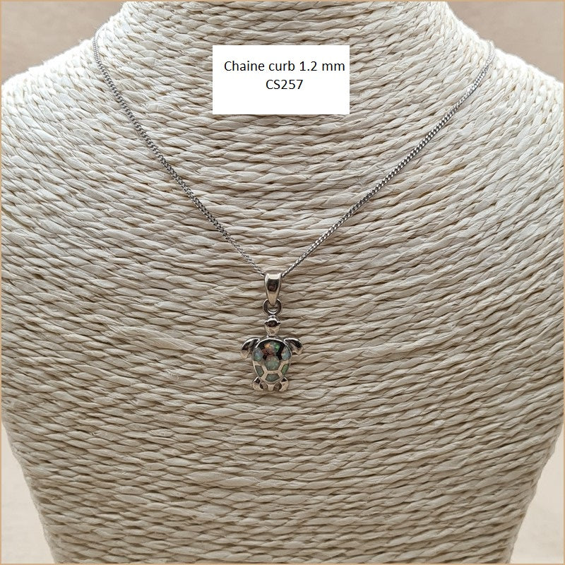 Pendentif tortue opaline blanche "POT44.W"