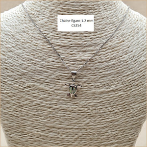 Pendentif tortue opaline blanche "POT49.W"
