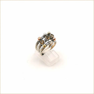 Bague citrine triple anneau"RI1024.C"