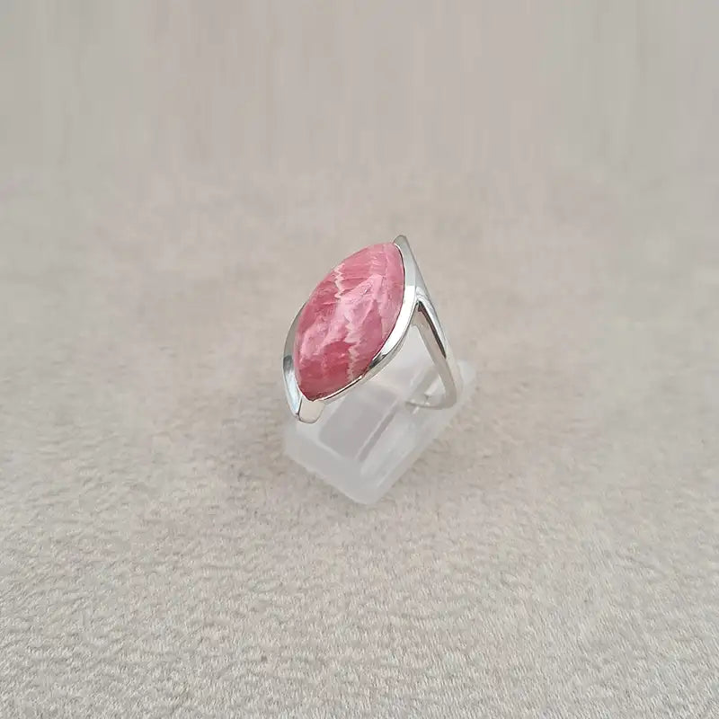Bague rhodochrosite marquise "RI1061.R"