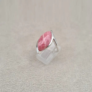 Bague rhodochrosite marquise
