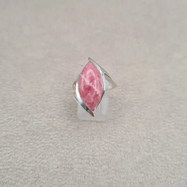 Bague rhodochrosite marquise